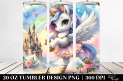Cute Unicorn Posing as a Dancer | 20 Oz Tumbler Product Image 2