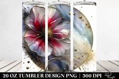 Abstract Shiny Poppy 20 oz Tumbler Product Image 2