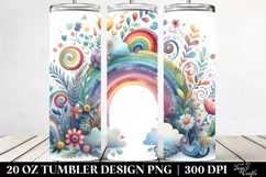 Colorful Rainbow,Whimsical|20 oz Tumbler Product Image 2