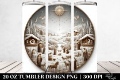 Nativity Scene Clipart for Christmas, Transparent 20 Oz Product Image 2