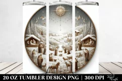 Nativity Scene Clipart for Christmas, Transparent 20 Oz Product Image 2
