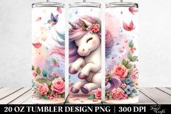 Spring Petals Rabbit Design | 20 Oz Tumbler Product Image 2