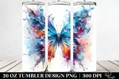 Vibrant Ice Butterfly Abstract, 20 oz Tumbler Product Image 2