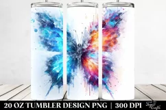 Vibrant Butterfly Ice Splashes | 20 oz Tumbler Product Image 2