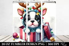 Great Dane with Reindeer Horns 20 Oz Tumbler Product Image 2