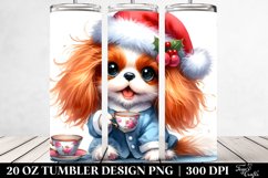 Enthusiastic Cavalier King Charles Spaniel with Santa Hat 20 Product Image 2