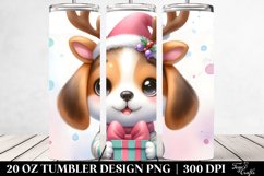 Enthusiastic Beagle Puppy, Watercolor 20 Oz Tumbler Product Image 2