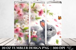Spring Petals Rabbit Design | 20 Oz Tumbler Product Image 2