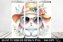 Colorful Bunny with Sunglasses | 20 oz Tumbler Product Image 2