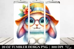 Colorful Bunny with Sunglasses | 20 oz Tumbler Product Image 2