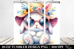 Colorful Bunny with Sunglasses | 20 oz Tumbler Product Image 2