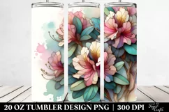Abstract Pastel Wooden Rhododendron Clipart Product Image 2