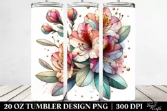 Abstract Pastel Wooden Rhododendron Clipart Product Image 2