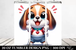 Colorful Funny Baby Beagle | 20 Oz Tumbler Product Image 2