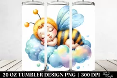 Colorful Baby Bee Sleeping | 20 oz Tumbler Product Image 2