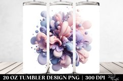 Glossy Lavender Splash 20 Oz Tumbler Product Image 2