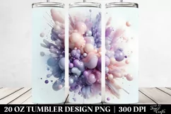 Abstract Pastel Glossy Lavender 20 Oz Tumbler Product Image 2