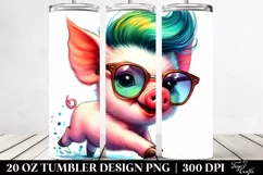 Goofy Running Pig 20 Oz Tumbler Product Image 2