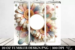 Abstract Pastel Glossy Gerbera 20 Oz Tumbler Product Image 2