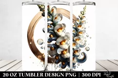 Abstract Glossy Snapdragon Watercolor | 20 Oz Tumbler Product Image 2
