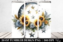 Moon and Sunflowers Design | 20 oz Tumbler Product Image 2