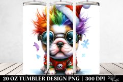 Vibrant Bulldog Puppy, Watercolor 20 Oz Tumbler Product Image 2