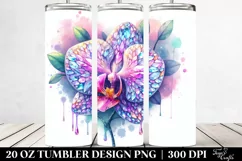 Detailed Glossy Orchid Heart Tumbler Product Image 2