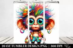 Colorful Cute Baby Monkey Tumbler Product Image 2