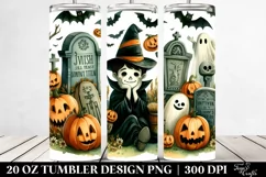 Watercolor Style Simple Funny Halloween Clipart with Zombie, Product Image 2
