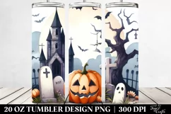 Watercolor Style Simple Funny Halloween Clipart with Zombie, Product Image 2