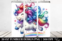 Running Funny Cute Unicorn | 20 oz Tumbler Product Image 2