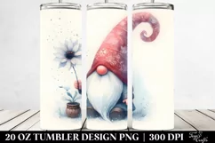 Washed Watercolor Retro Gnome | 20 oz Tumbler Product Image 2