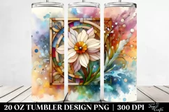 Abstract Pastel Wooden Small Stained Narcissus 20 Oz Product Image 2