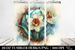 Abstract Pastel Wooden Small Stained Narcissus 20 Oz Product Image 2