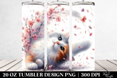 Spring Petals Cat Design | 20 Oz Tumbler Product Image 2