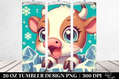 Cute Baby Cow with Big Eyes Clipart Product Image 2