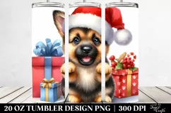 Enthusiastic German Shepherd Puppy, Watercolor 20 Oz Tumbler Product Image 2