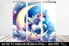 Unicorn Pirouetting on Crescent Moon | 20 Oz Tumbler Product Image 2
