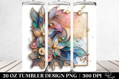 Stained Cosmos Watercolor Splash | 20 oz Tumbler Product Image 2