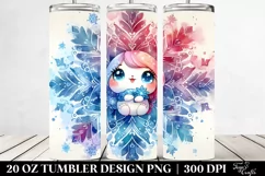 Vibrant Digital Painting Snowflake Tumbler Design Product Image 2
