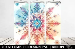 Vibrant Digital Painting Snowflake Tumbler Design Product Image 2