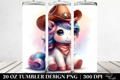 Baby Unicorn Cowboy Hat Tumbler Product Image 2