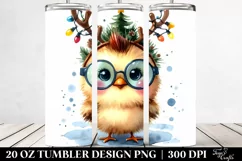 Expressive Baby Chicken, Watercolor 20 Oz Tumbler Product Image 2