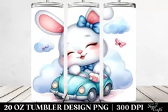 Colorful Baby Rabbit Sleeping | 20 Oz Tumbler Product Image 2
