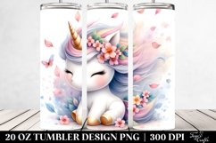Cute Baby Unicorn Spring Petals | 20 Oz Tumbler Product Image 2