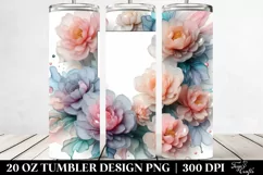 Peonies Watercolor Splash 20 Oz Tumbler Product Image 2
