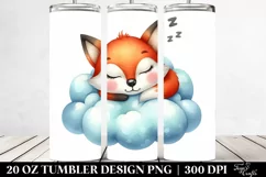 Cute Fox Sleeping Baby | 20 Oz Tumbler Product Image 2