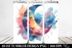 Colorful Abstract Moon | 20 Oz Tumbler Product Image 2