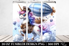 Watercolor Unicorn Airship | 20 oz Tumbler Product Image 2