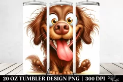 Crazy Looking Retriever Sitting | 20 Oz Tumbler Product Image 2